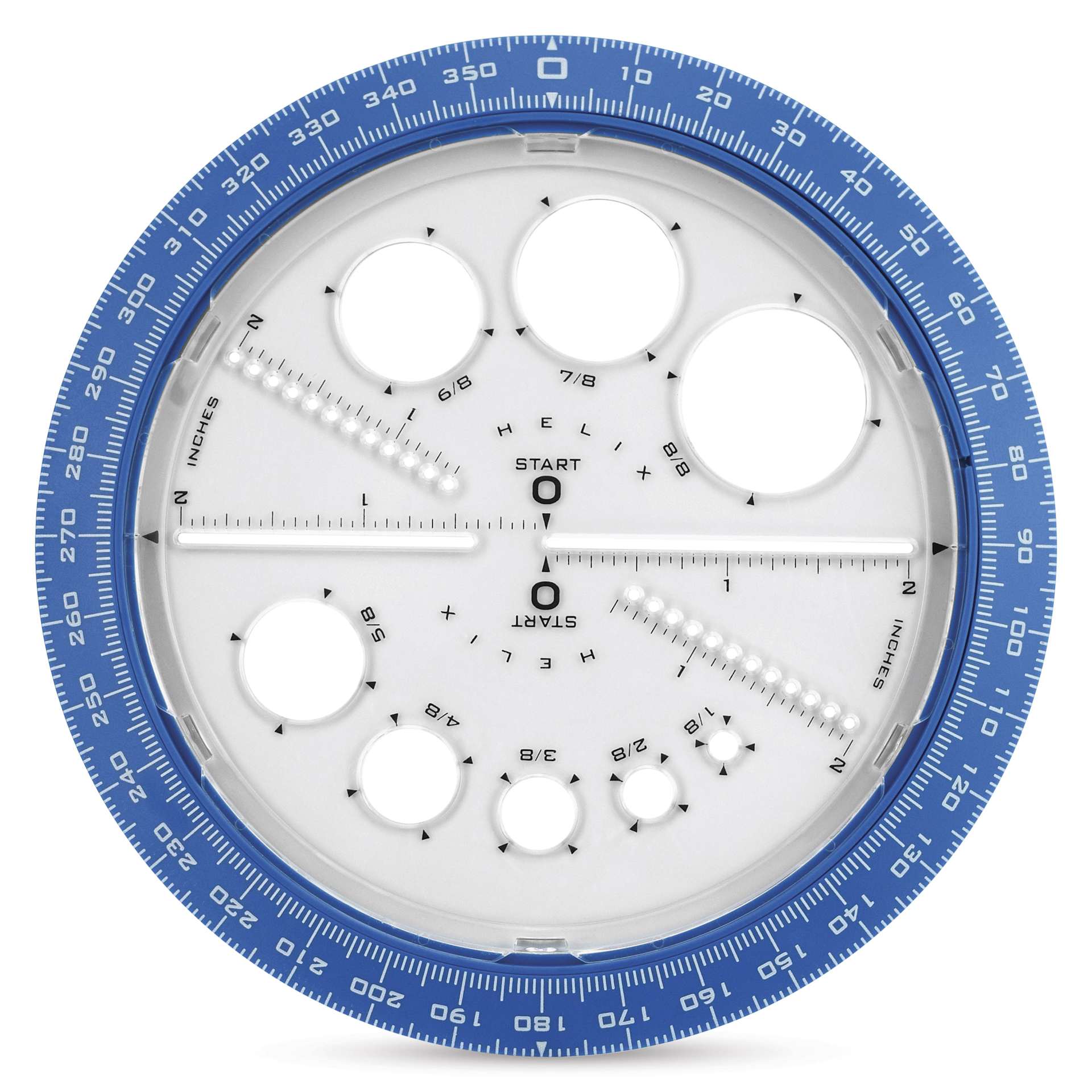 Helix Angle and Circle Maker, front, dark blue