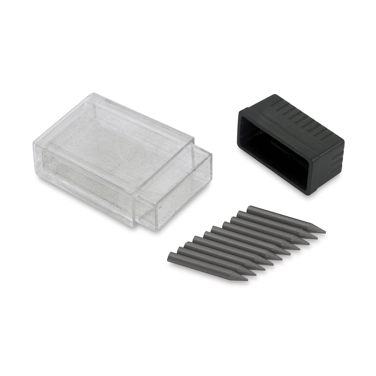 Helix Compass Lead Refills - 10 2 mm Leads shown with open storage case
