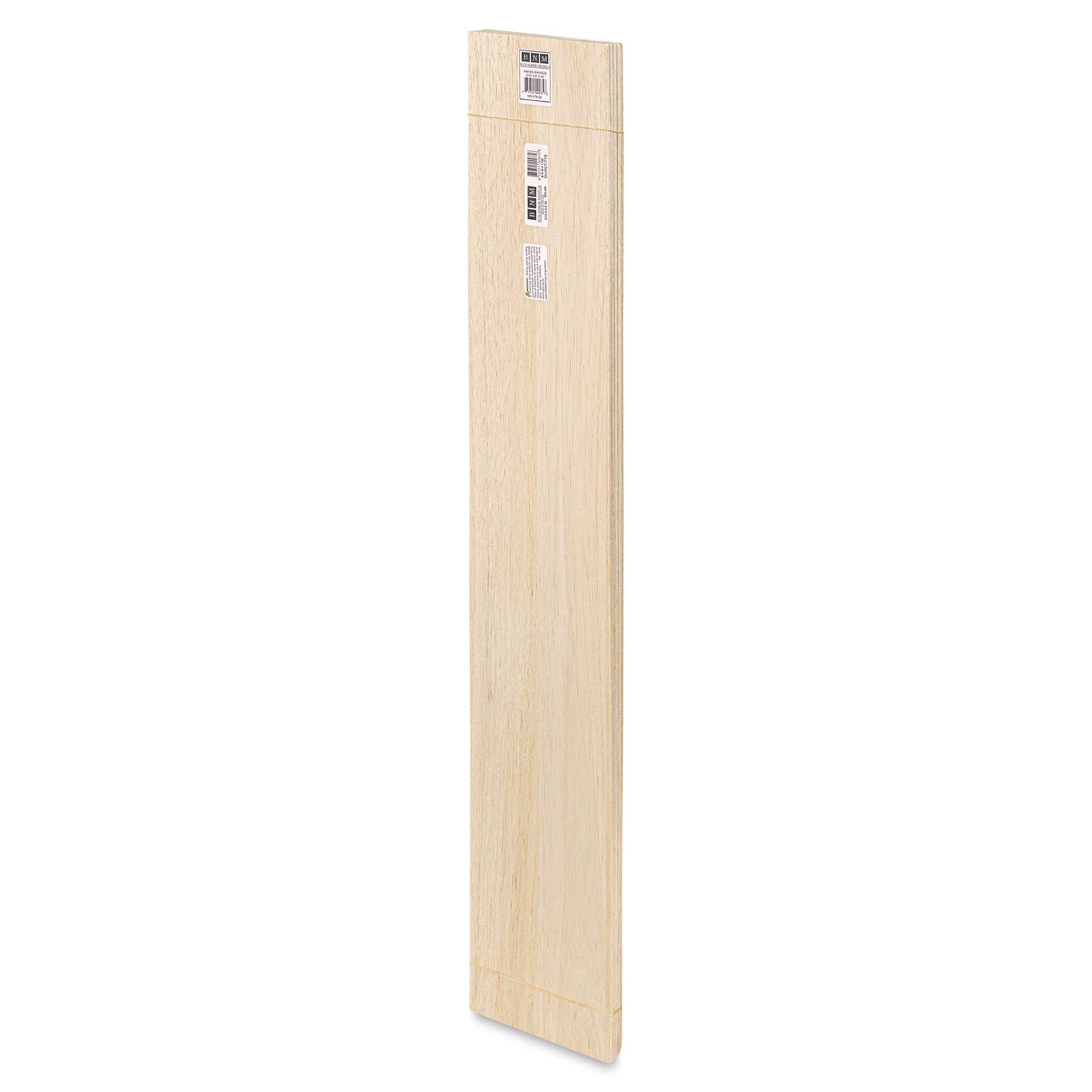 Bud Nosen Balsa Wood Sheets - 3/16" x 6" x 36", Pkg of 5 (full length)
