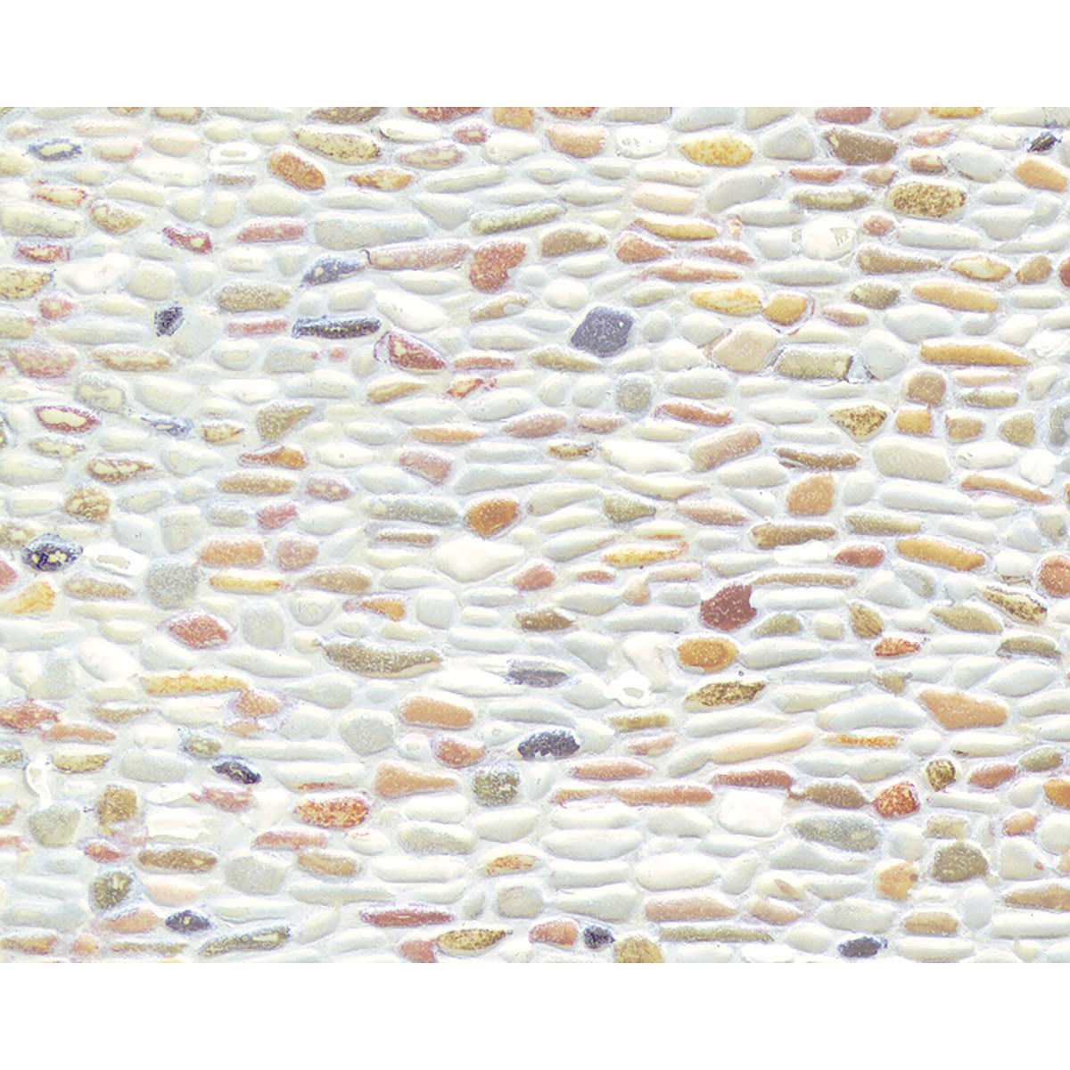 Plastruct Patterned Sheets, Field Stone, 1:100 Scale, finished example
