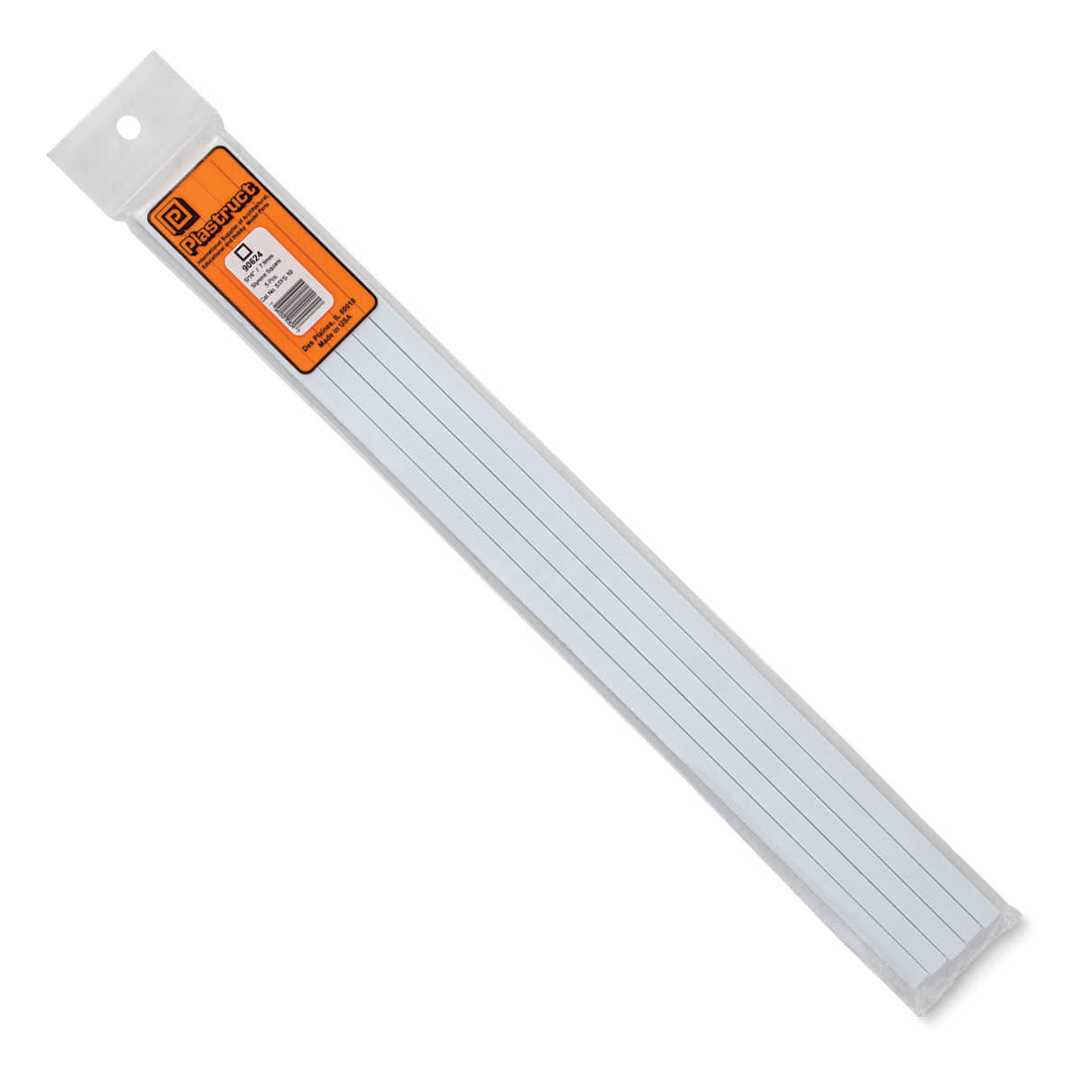 Square Styrene Tubing - 5/16", Pkg of 5 - front of packaging