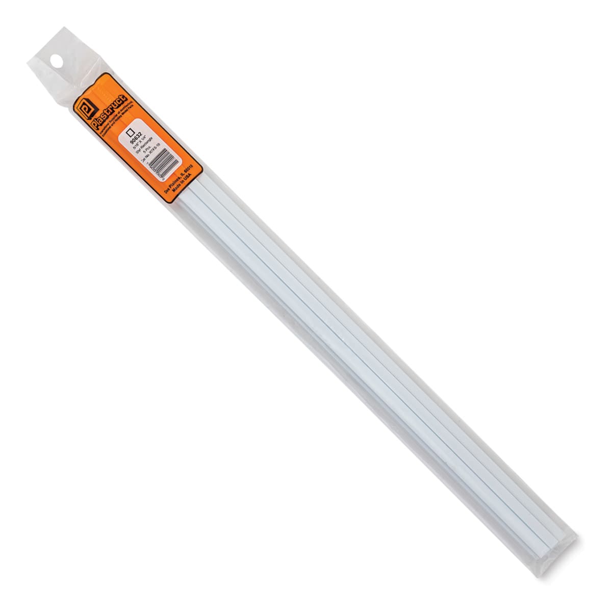 Rectangular Styrene Tubing - 5/16", Pkg of 5 - front of packaging