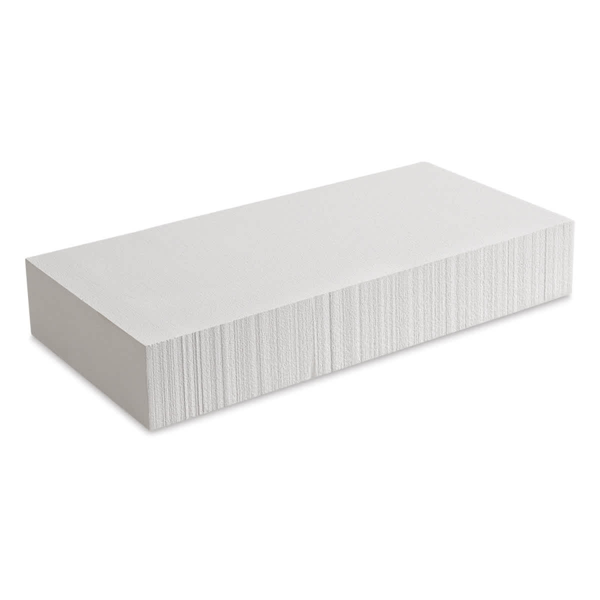 Plastruct Polystyrene Foam - Angled view of 12" x 24" x 4" piece of foam
