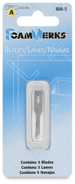 Logan FoamWerks ]- Front of blister package of 5 pc Replacement Blades  