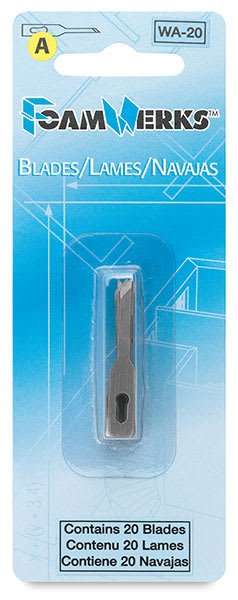Logan FoamWerks - Front of blister package of 20 pc Replacement Blades  
