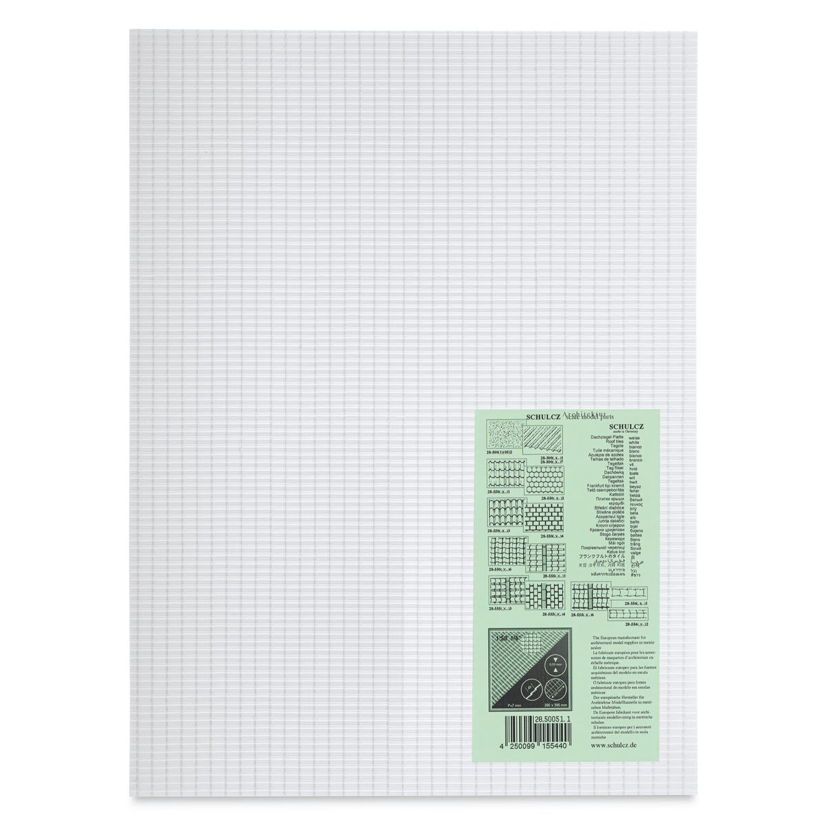 Schulcz Scale Model Patterned Sheet - Standard Roofing, 1:50, 1/4", 8" x 10-1/4" (back)