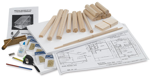Two-Story Townhouse Kit - Components of kit shown