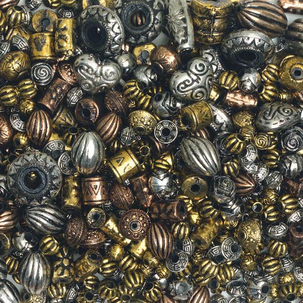 Assorted Metallized Beads, 16 oz