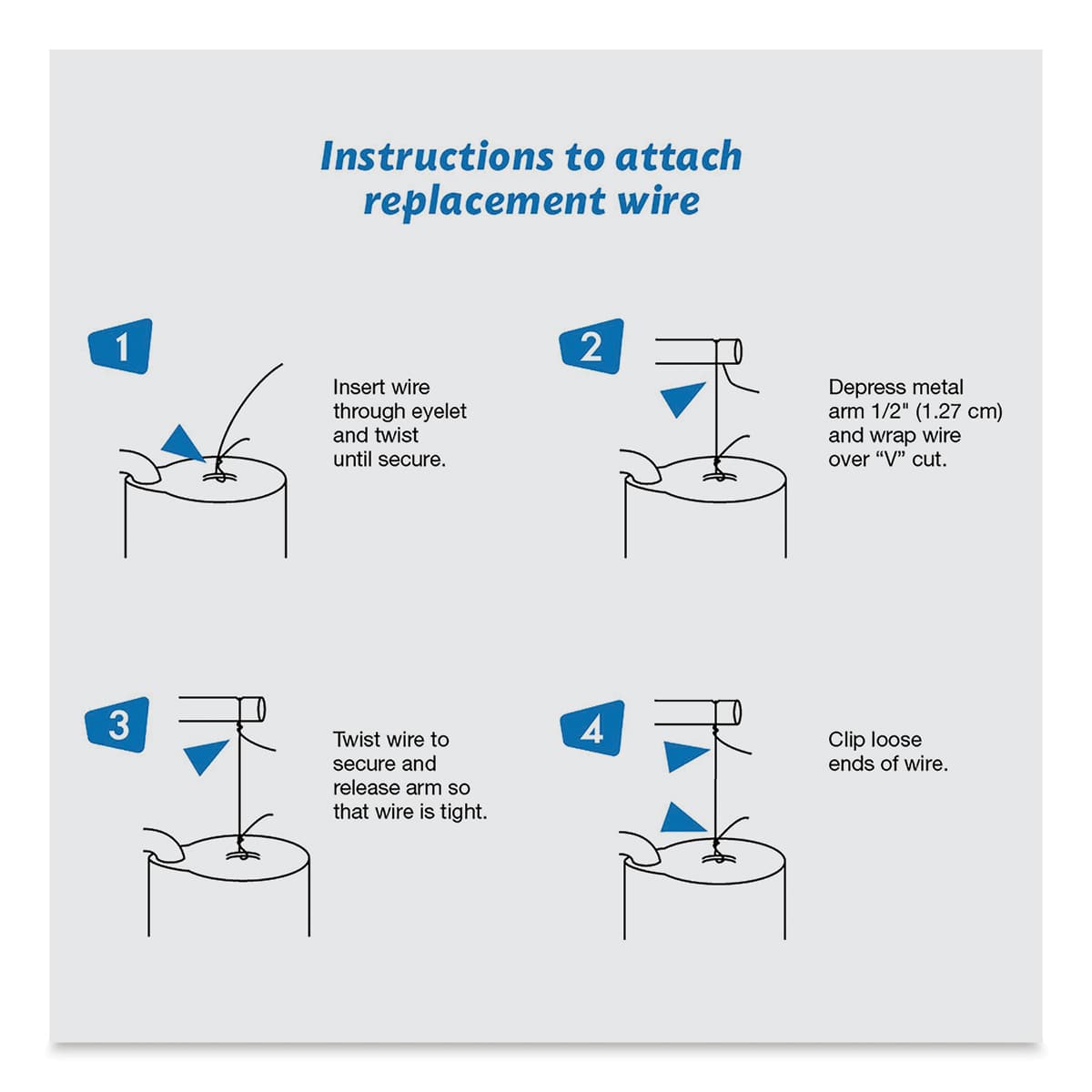 FloraCraft Styro Cutter Hot Wire Foam Cutter, diagram on how to attach replacement wire