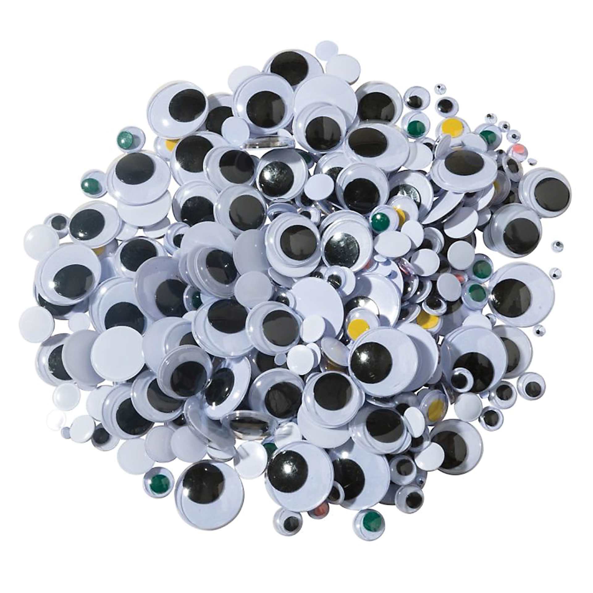 Wiggle Eyes Assorted Size   Multi-Color, 500/Pkg.   - Peggable