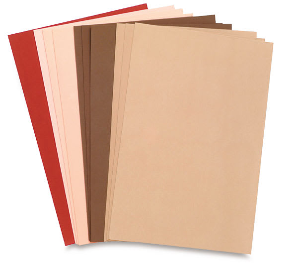 Creativity Street WonderFoam Sheets - 10 sheets of Multicultural Colors shown in fan