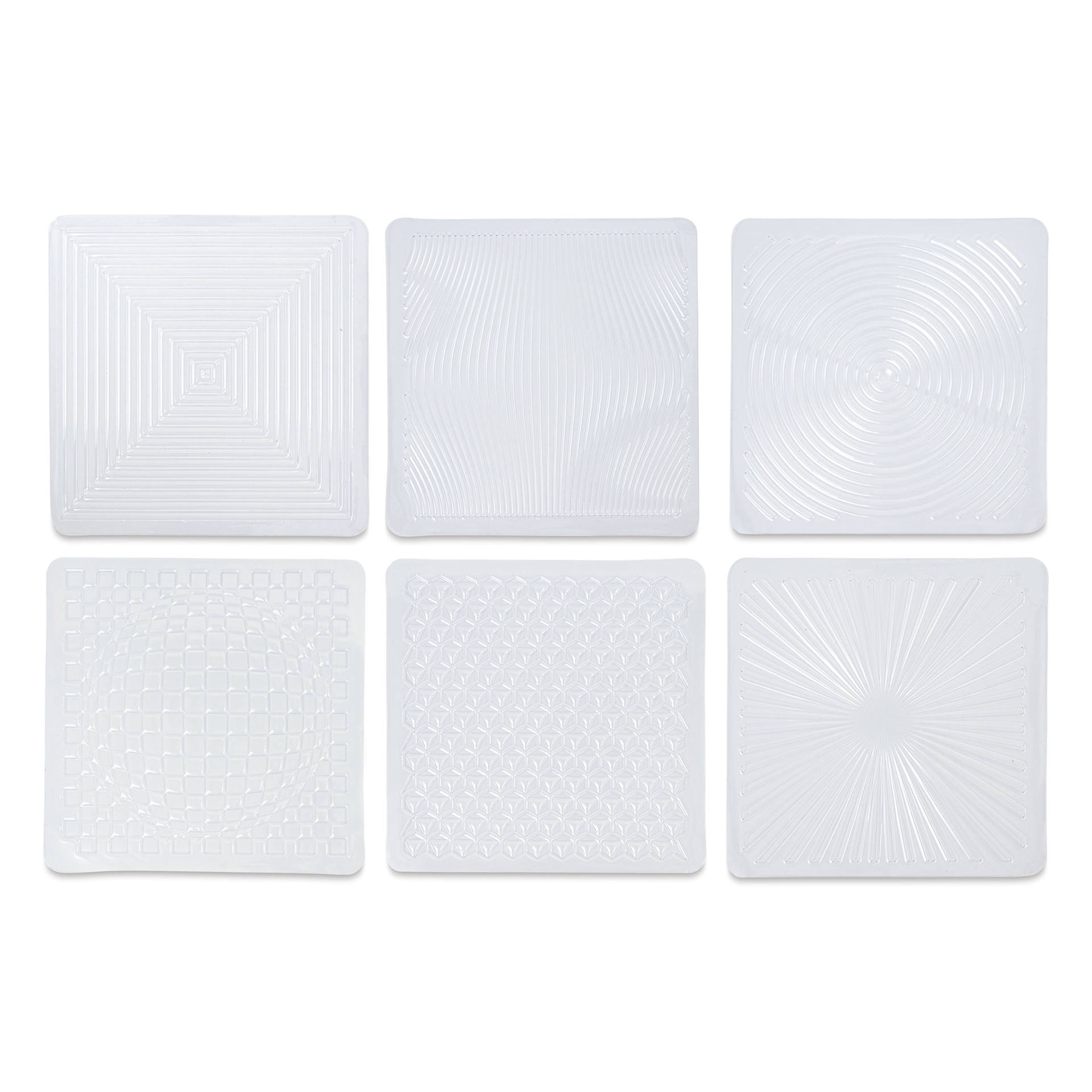 Roylco Rubbing Plates - six Optical Illusions plates spread out