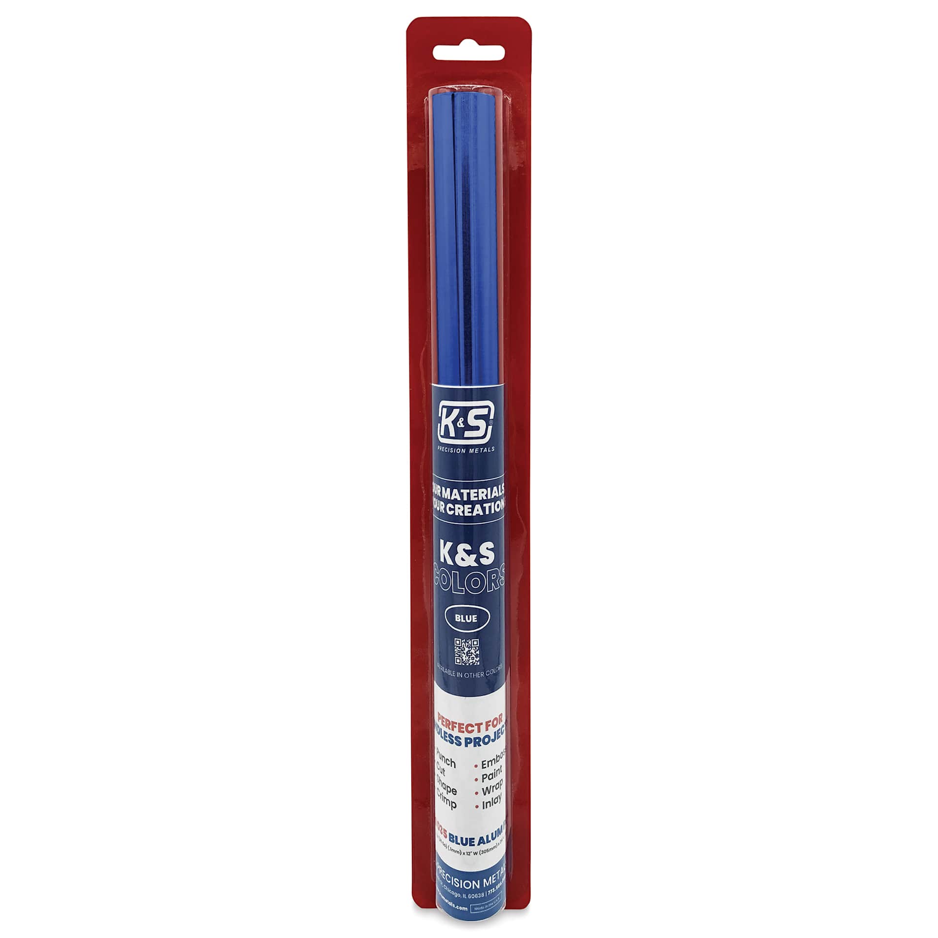 K&S Colors Aluminum Foil Roll - Blue, 12