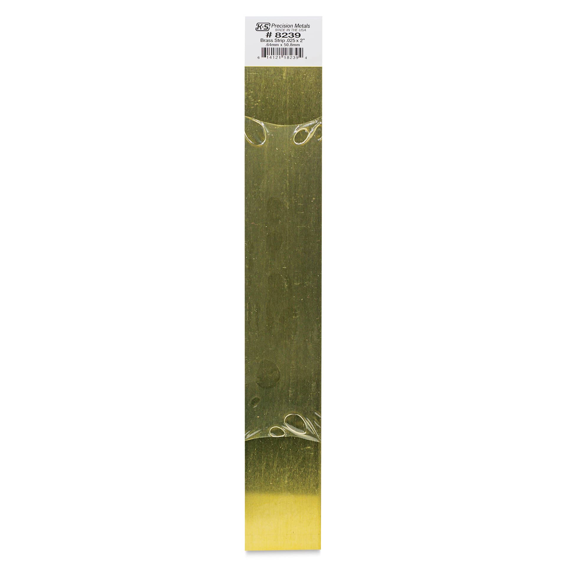 K&S Brass Strips - 0.025" x 2" (In package)