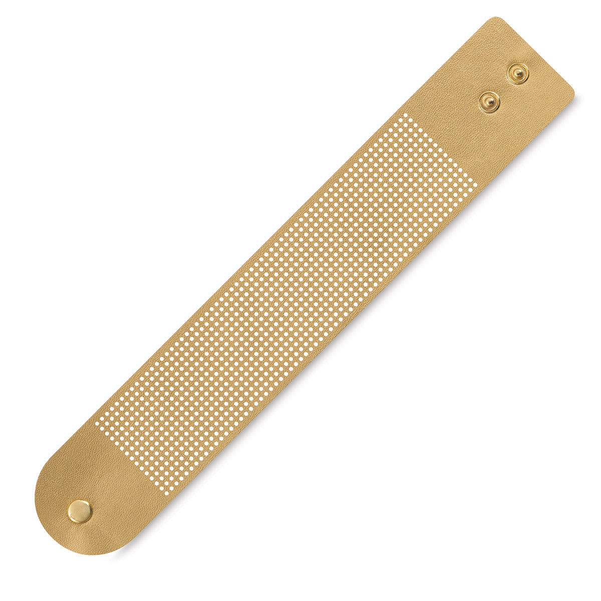 Cross Stitch Style Vegan Leather Bracelet Kit - Gold, 8-1/2'' x 1-1/2''