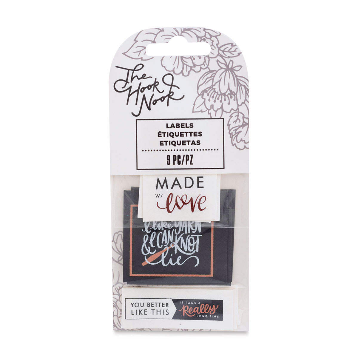 The Hook Nook Project Labels - Sew-On Cloth Labels, Package of 9