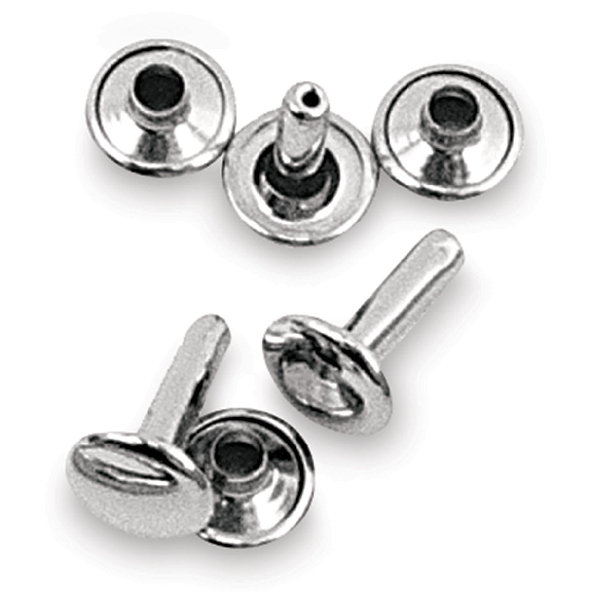 Realeather Rivets - Closeup of six Rivets
