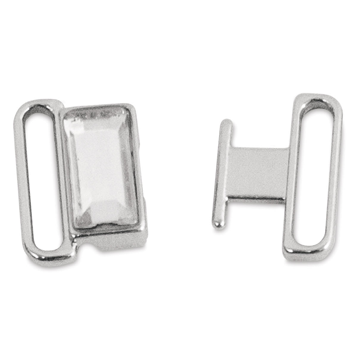 Big Bling Pin Clasp - Top view of both parts of Pin Clasp shown