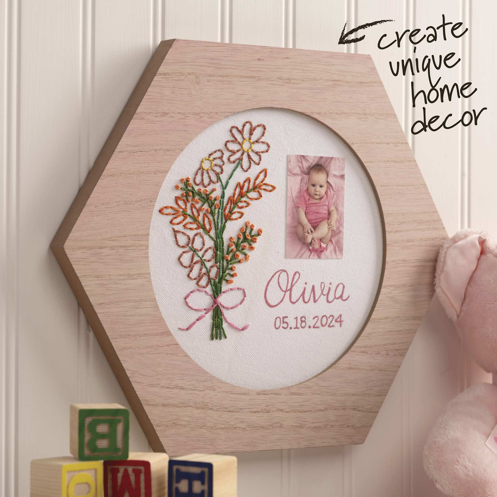 Bucilla Embroidery Hoop Frame - Hexagon, 8" - create unique home décor