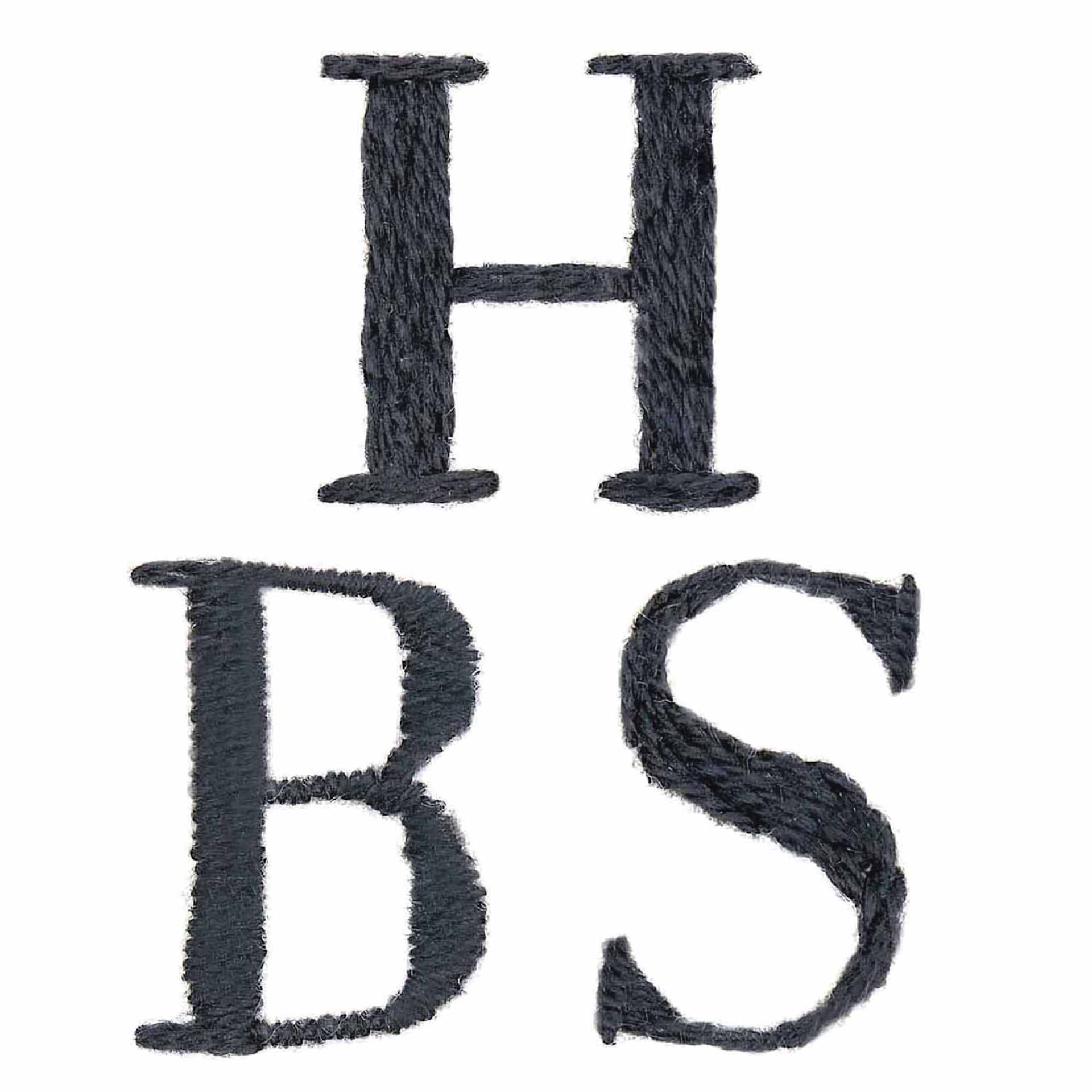 Rico Design Stick and Stitch Embroidery Kit - Pkg of 56, Black Alphabet H, B, & S