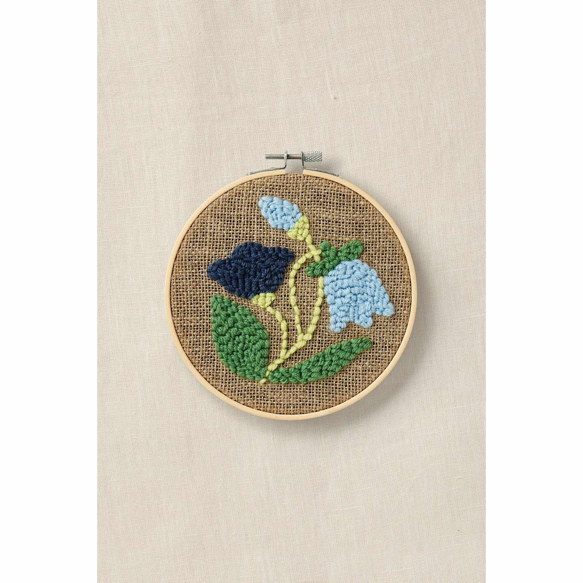 DMC Mindful Making Beginner Punch Needle Kit - Relaxed Rustic - finished example