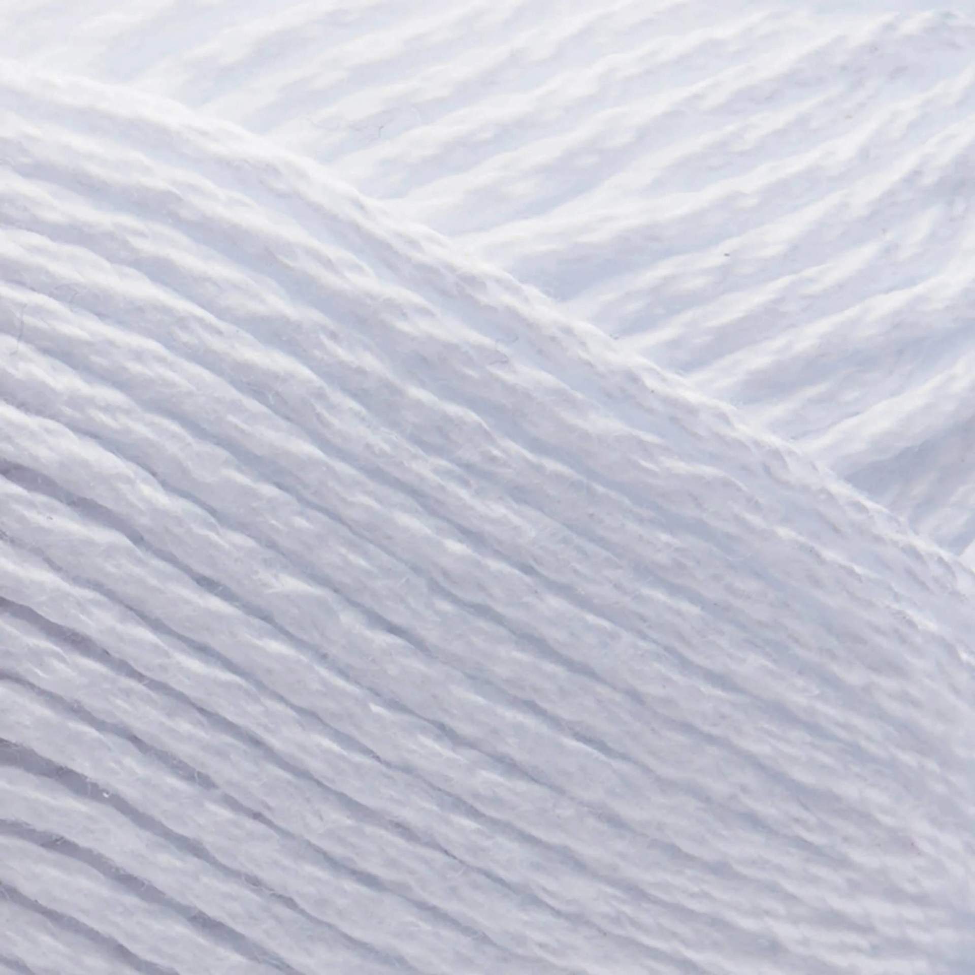 Lion Brand 24/7 Cotton Yarn - White, close-up