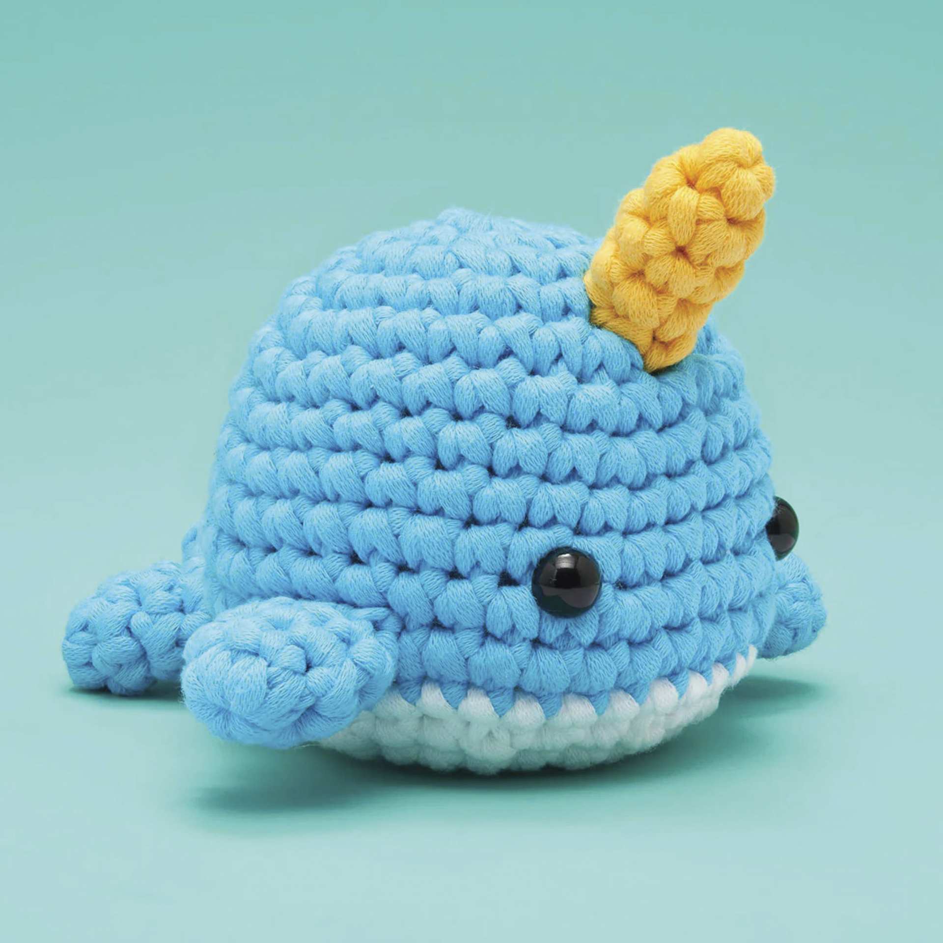 The Woobles Beginner Crochet Amigurumi Kit - Narwhal | BLICK Art
