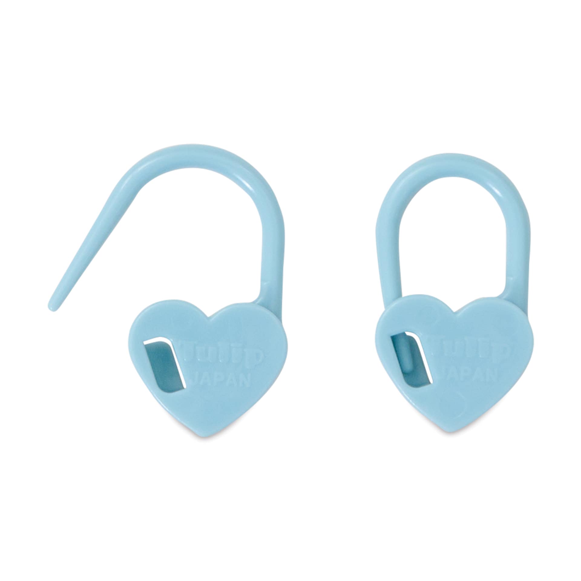Tulip Needle Company Stitch Markers - Blue Heart, two pins