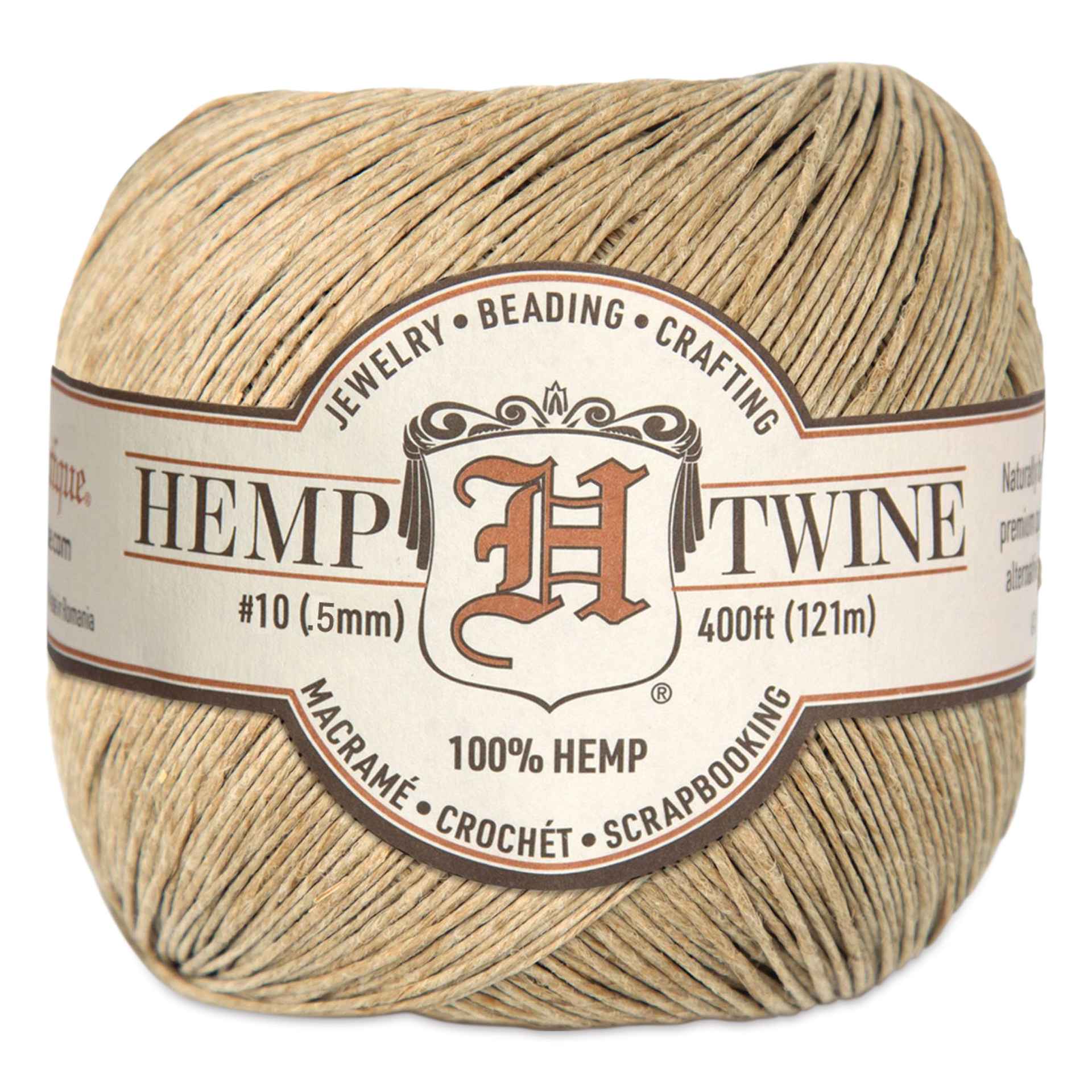 Hemptique Hemp Twine - 0.5 mm, 400 ft