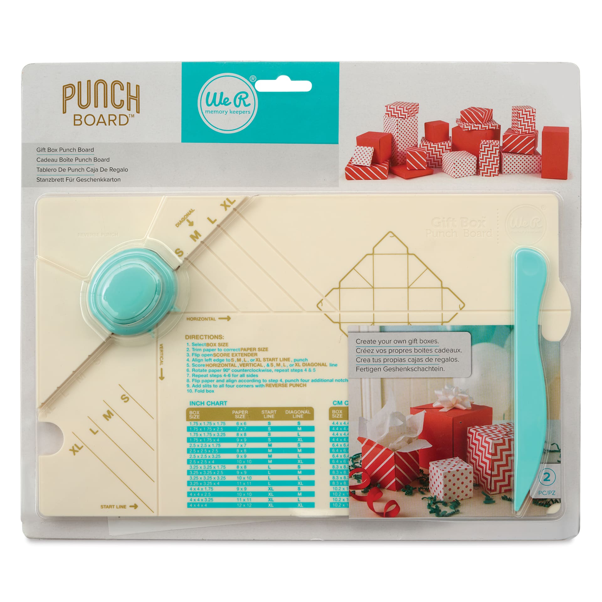 We R Memory Keepers Gift Box Punch Board Template | BLICK Art