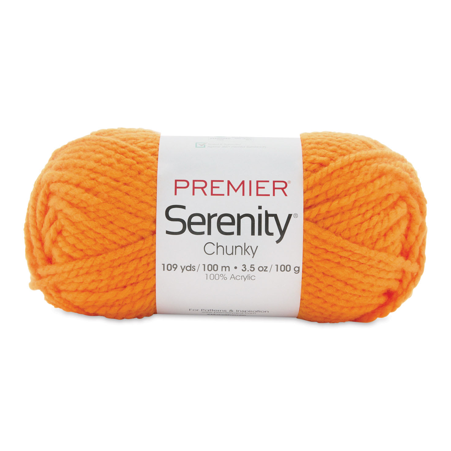 Premier Yarn Serenity Chunky Solids Yarn - Bright Orange, 109 yds