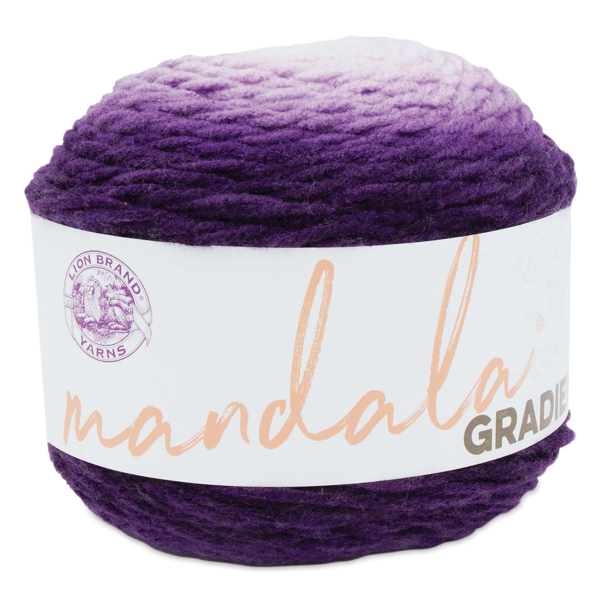 Lion Brand Mandala Gradient Yarn Purple, 295 yds BLICK Art