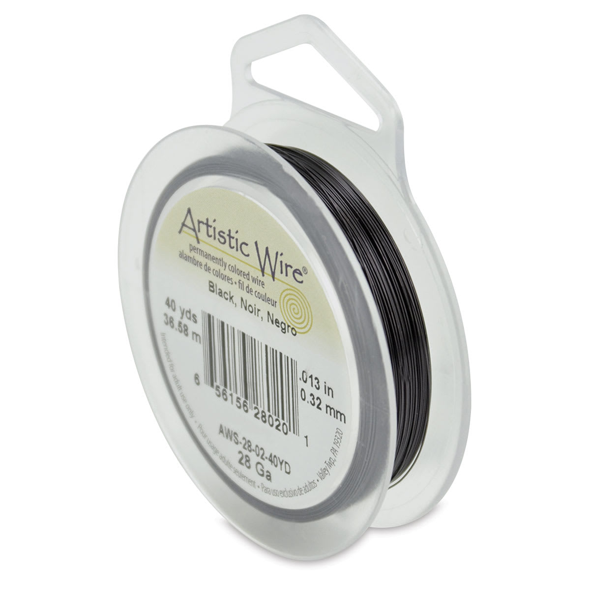 Artistic Wire Colored Copper Craft Wire - Black, 28 Gauge, 120 ft