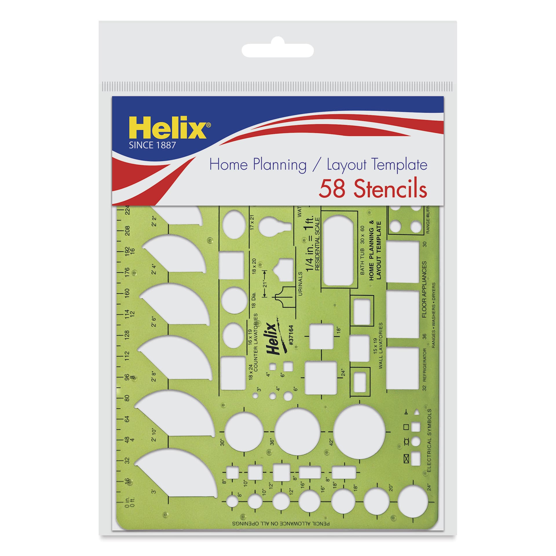 Helix Architectural Template - Home Planning, 6.13" x 9.75", front of packaging