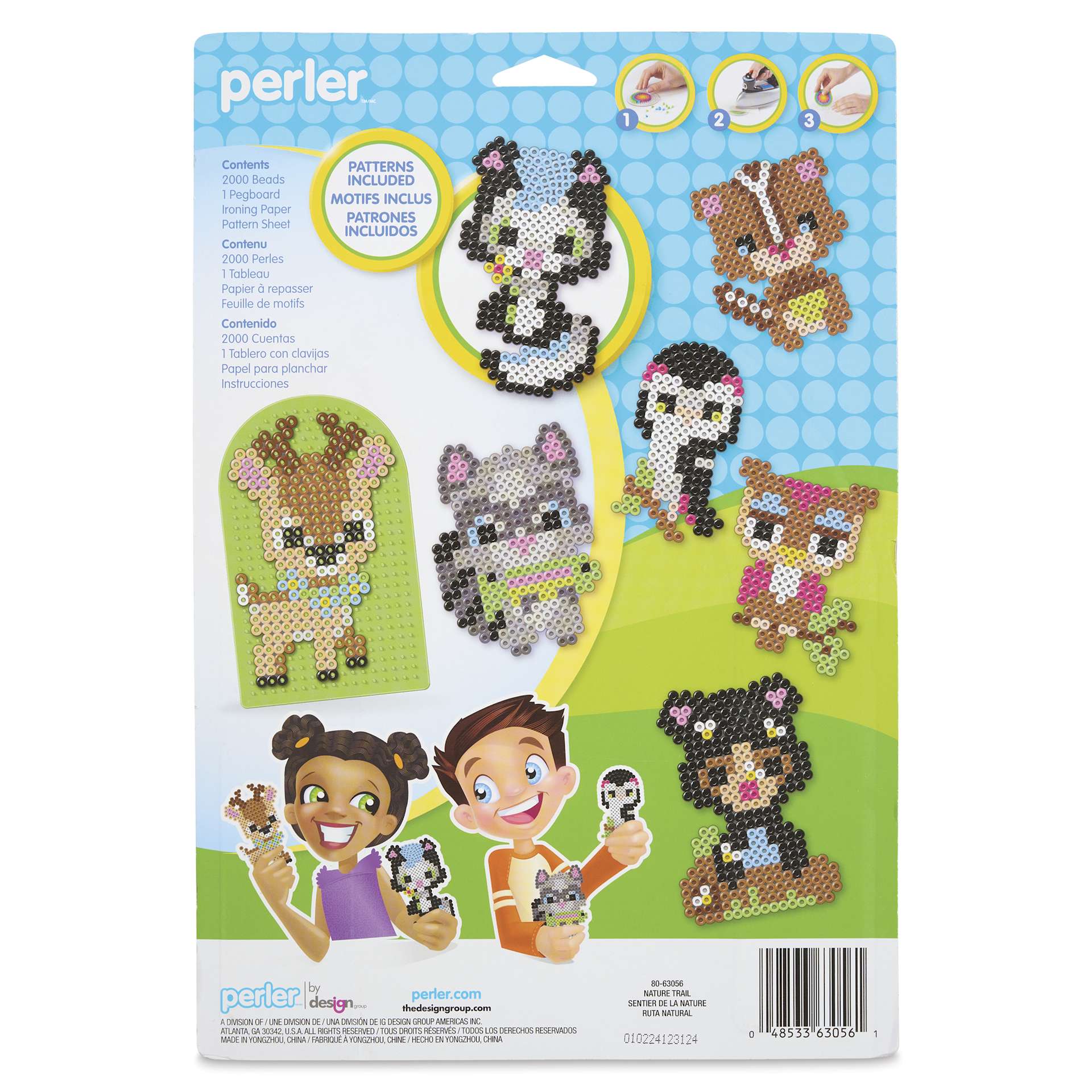Perler Nature Trail Fused Bead Activity Kit - back of packaging
