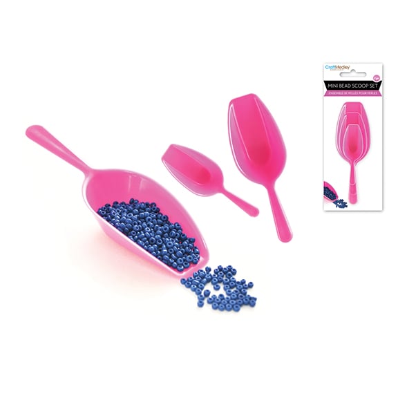 Craft Medley Mini Bead Scoops - Set of 3 with packaging