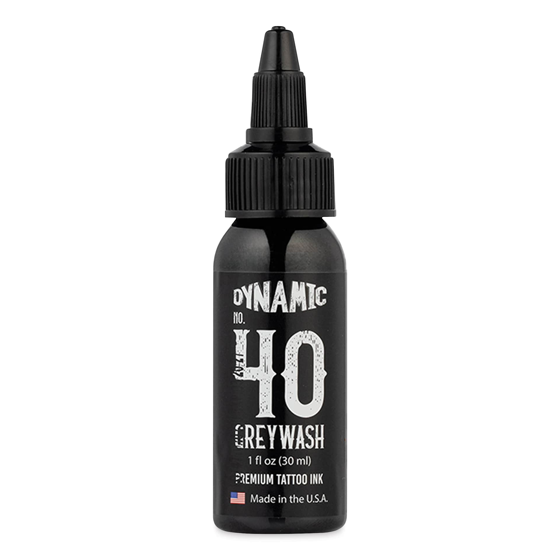 Dynamic Color Tattoo Ink - Greywash #40, 1 oz bottle, front