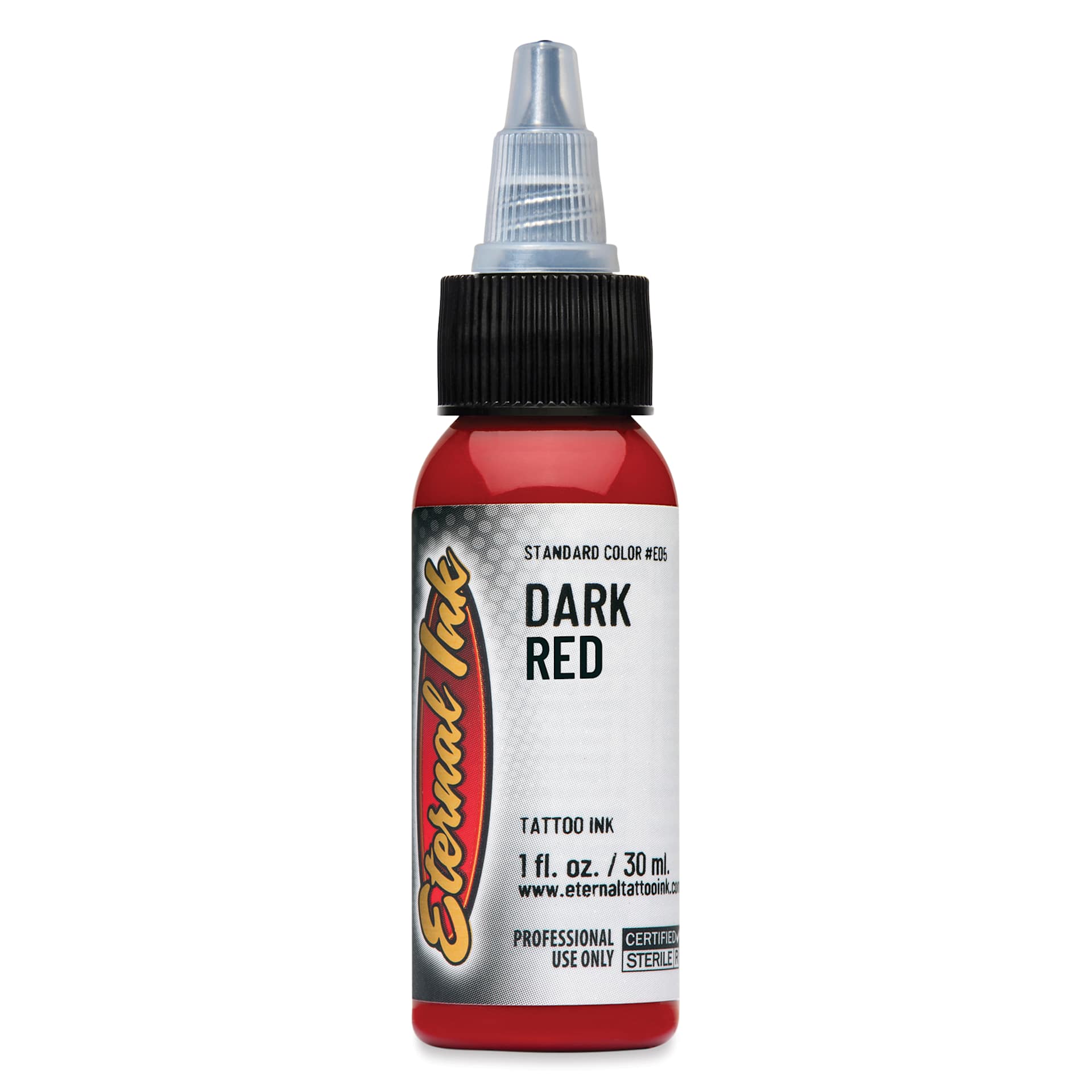 Eternal Ink Tattoo Ink - Dark Red, 1 oz bottle