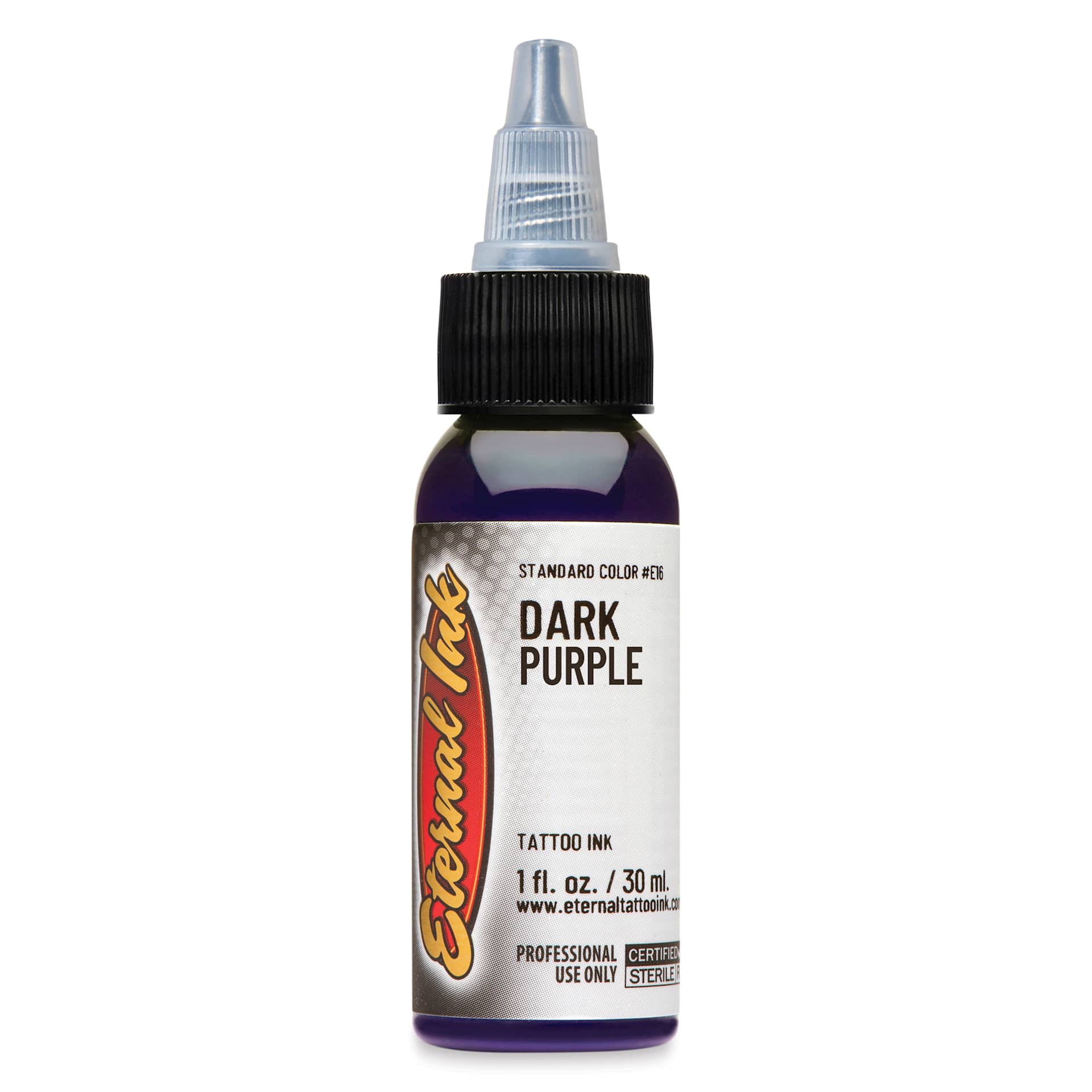 Eternal Ink Tattoo Ink - Dark Purple, 1 oz bottle