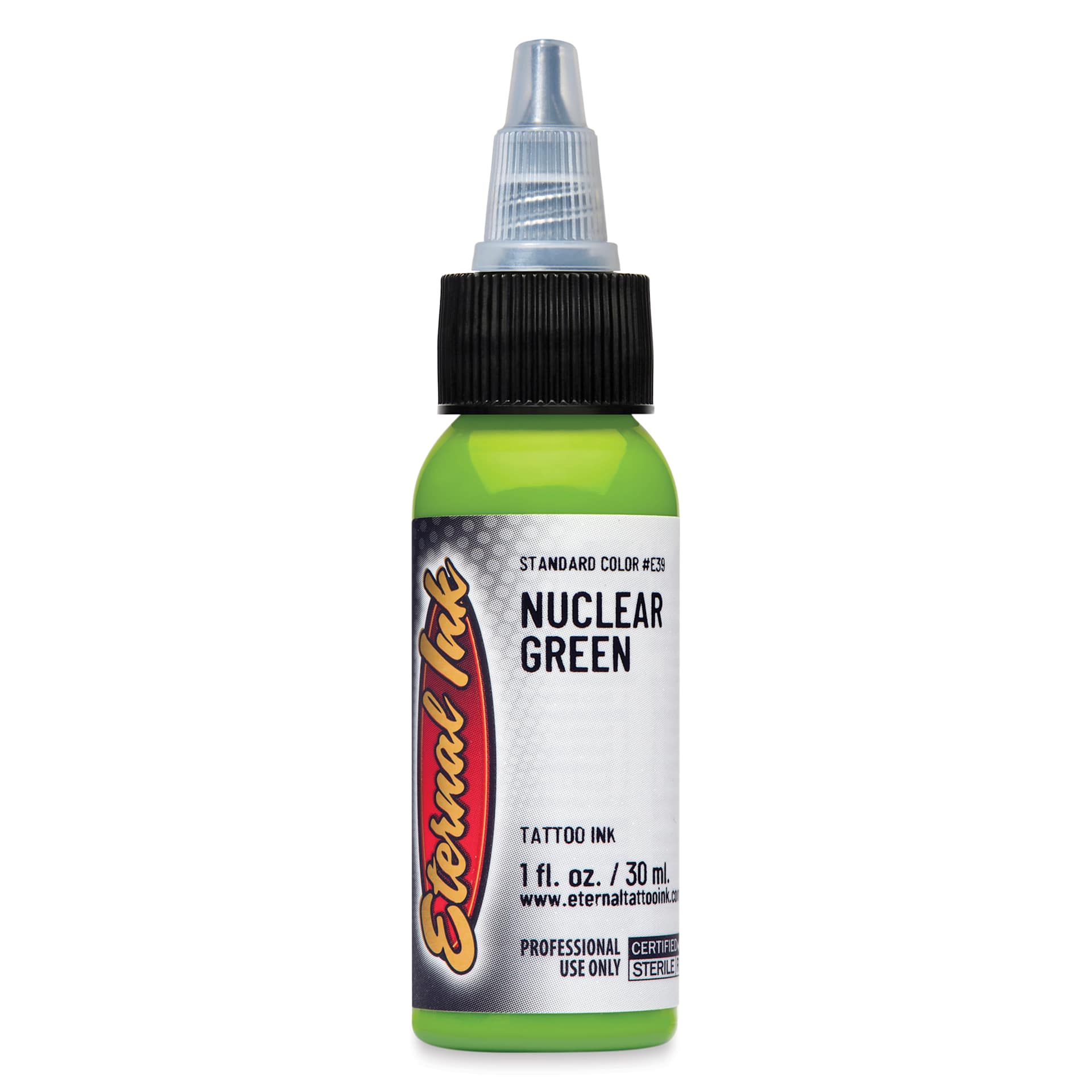 Eternal Ink Tattoo Ink - Nuclear Green, 1 oz bottle