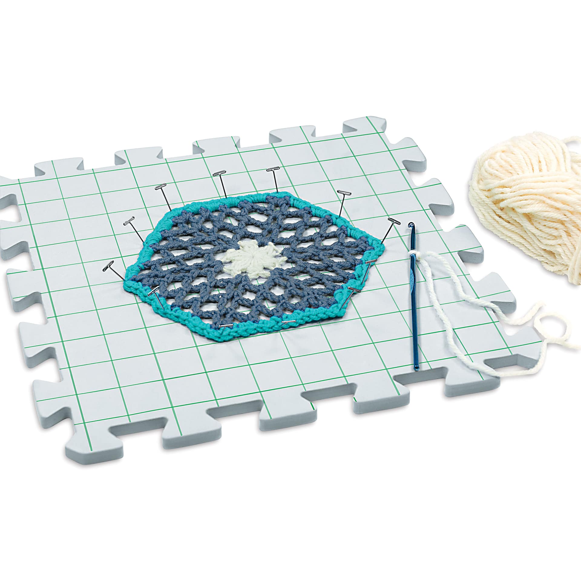 Boye Interlocking Blocking Board - Grid - in use (materials not included)