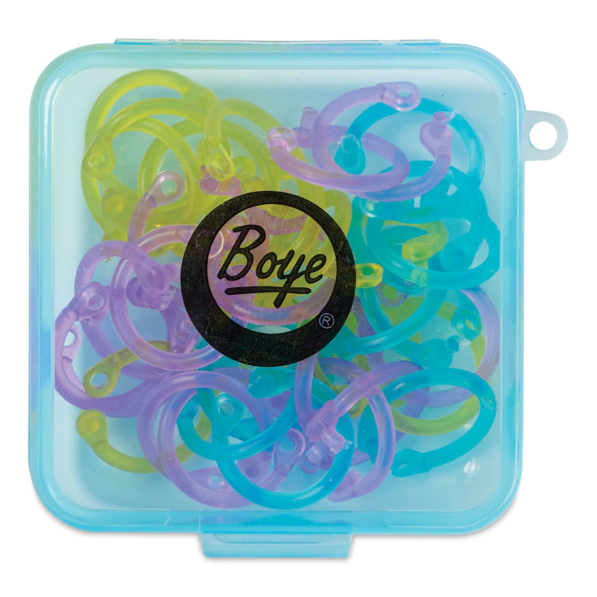 Boye Locking Stitch Markers - Assorted Colors, Pkg of 35 - in case
