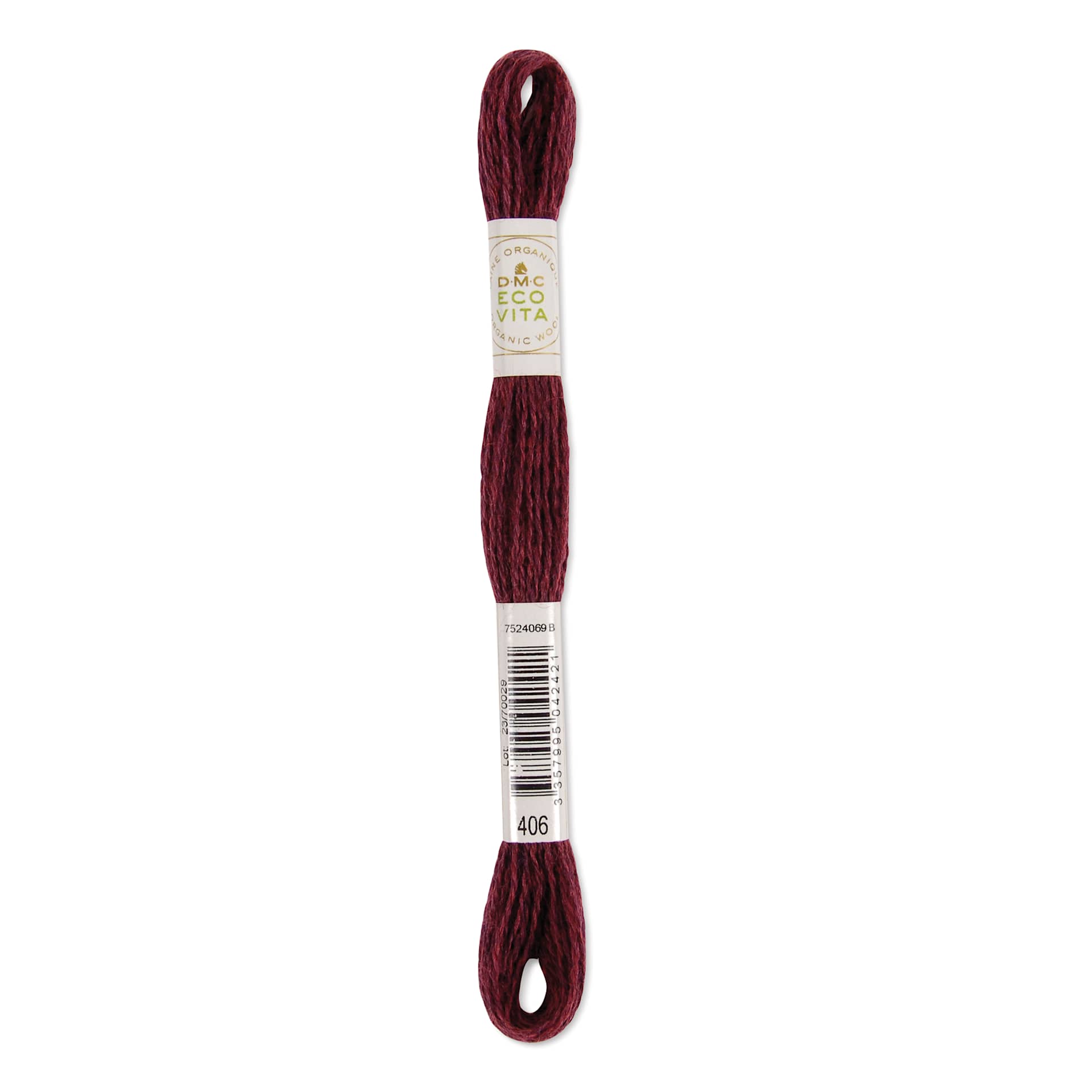 DMC Eco Vita Organic Wool Thread - Peony Madder, 17-1/2 yds