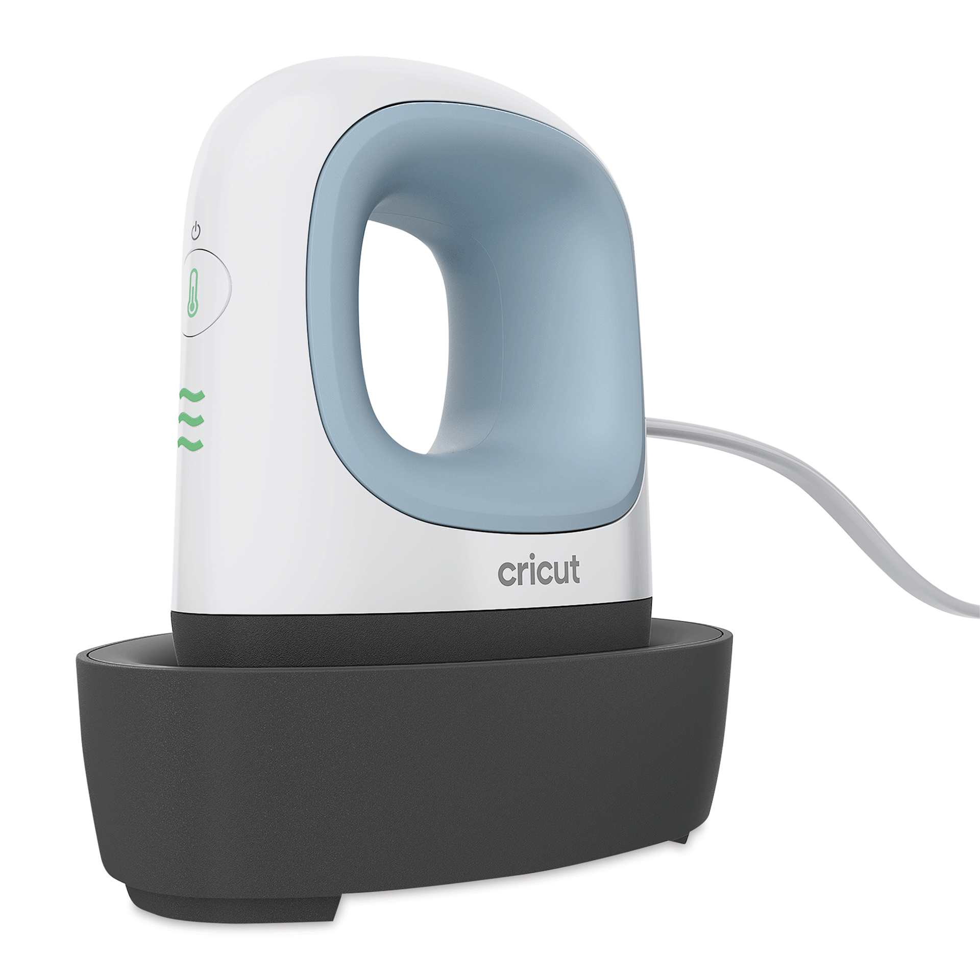 Cricut EasyPress Mini - Zen Blue - on insulated base