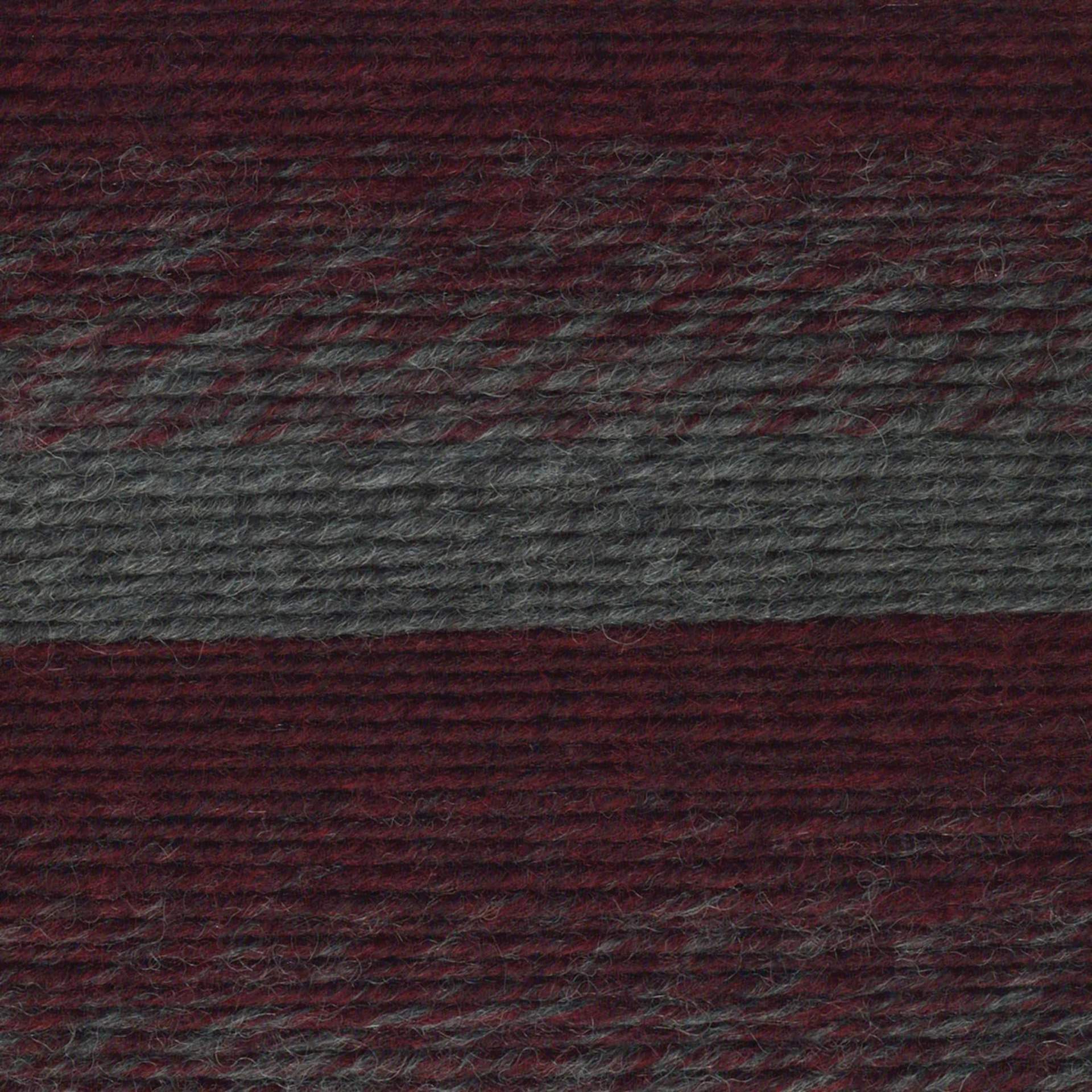 Lion Brand Scarfie Yarn - Claret/Oxford, close-up