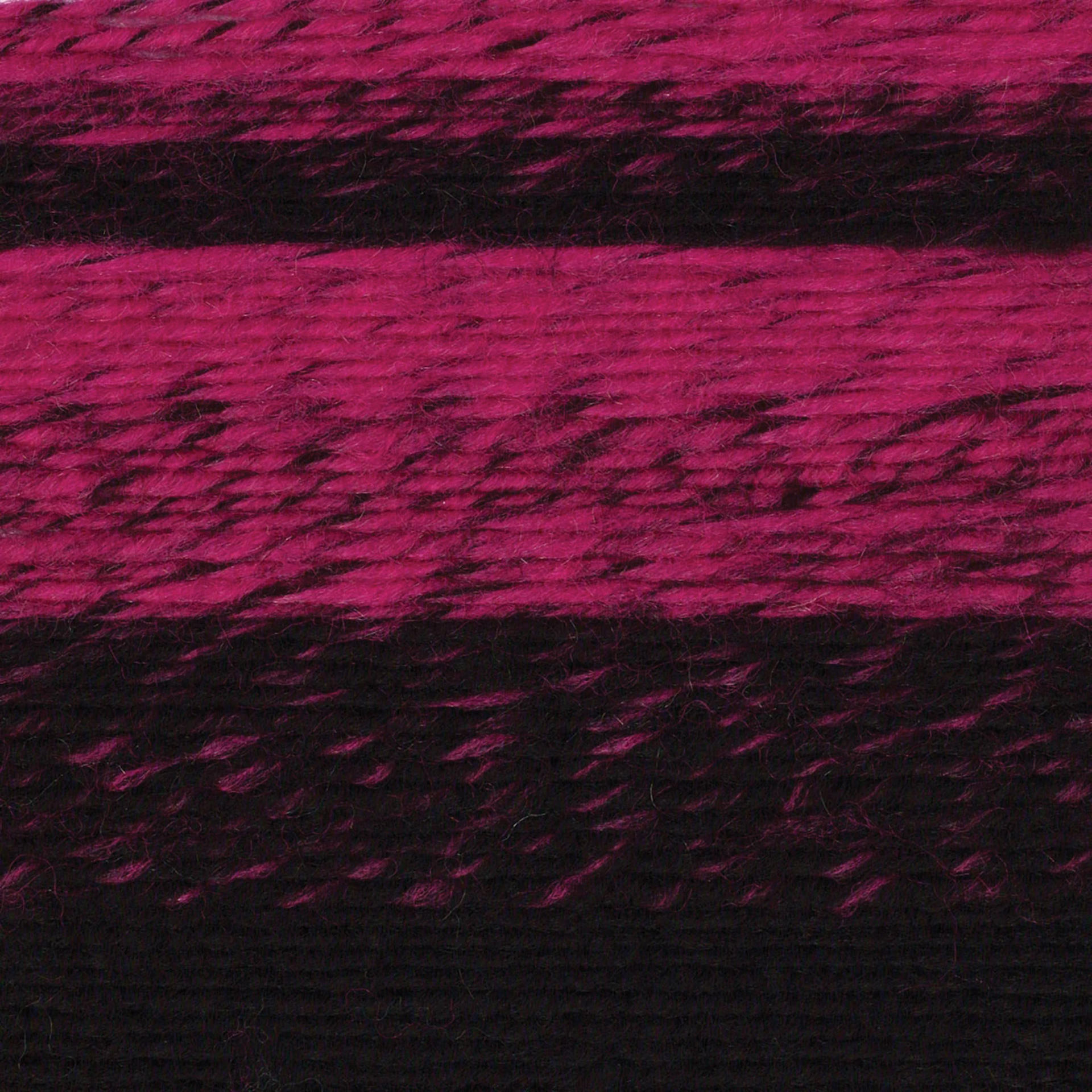 Lion Brand Scarfie Yarn - Black/Hot Pink, close-up