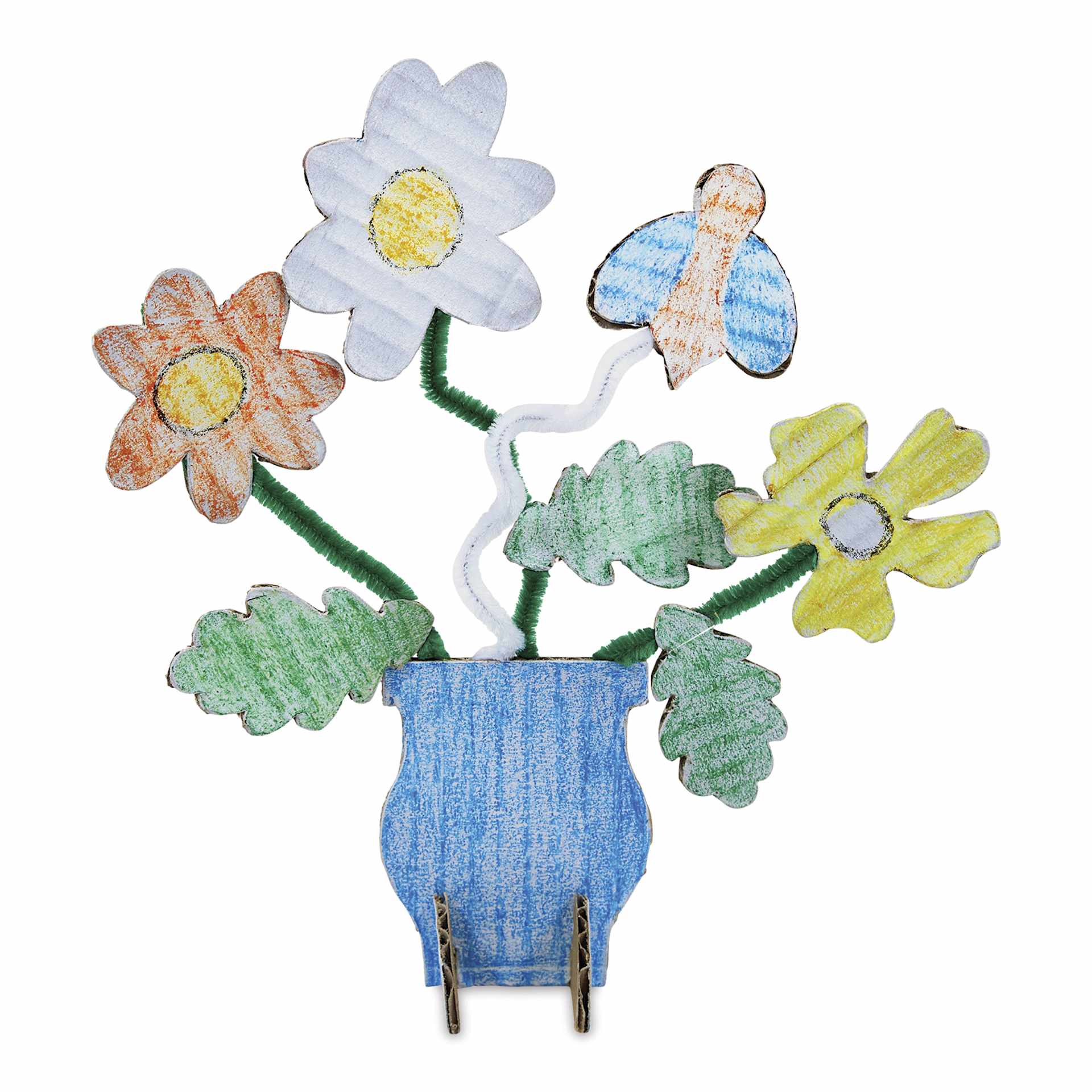 Roylco Flower Garden Sculpture Pack - finished example, project with bee