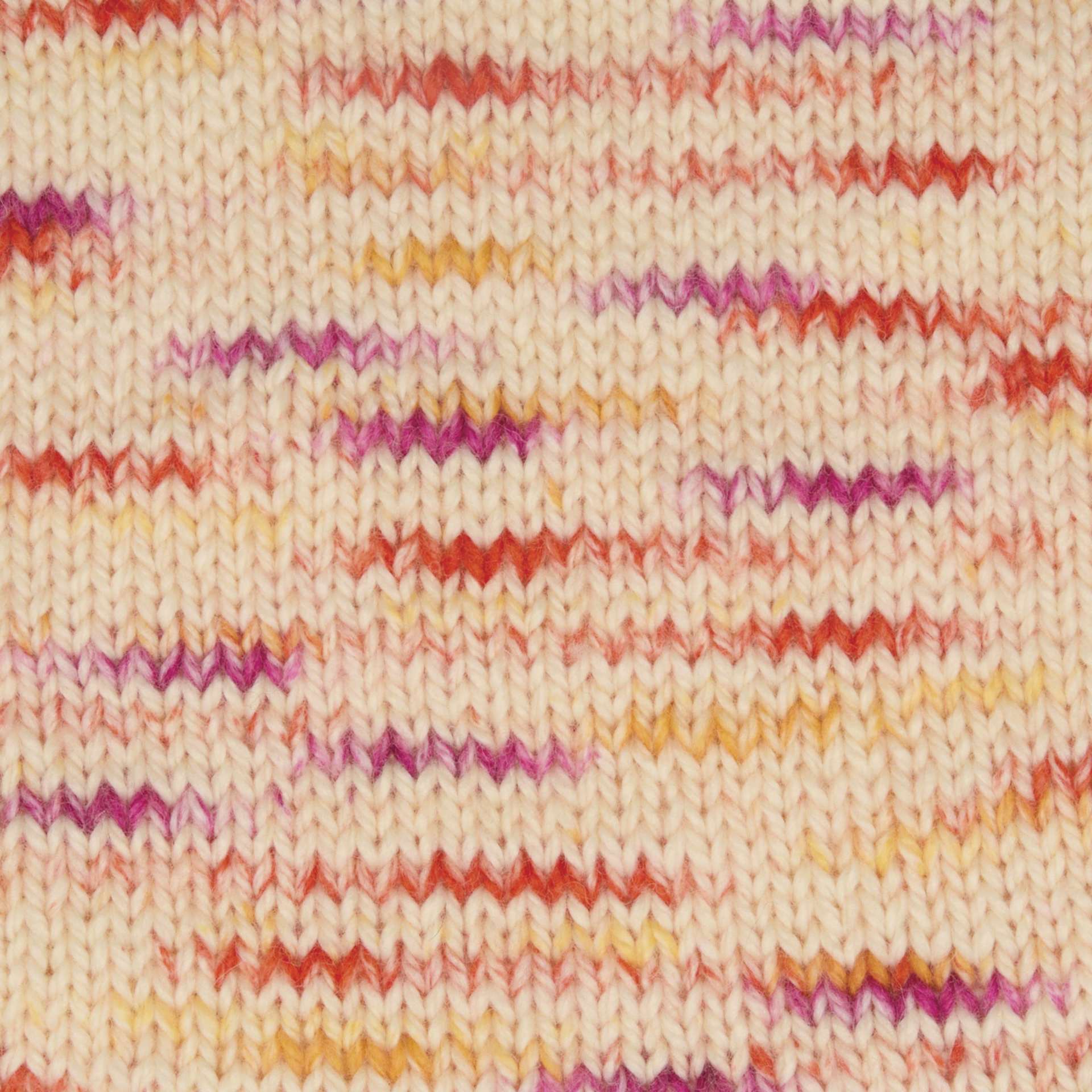 Premier Yarn Elle By Me Charlotte Multi Yarn - Azalea - finished knitting pattern example, strips