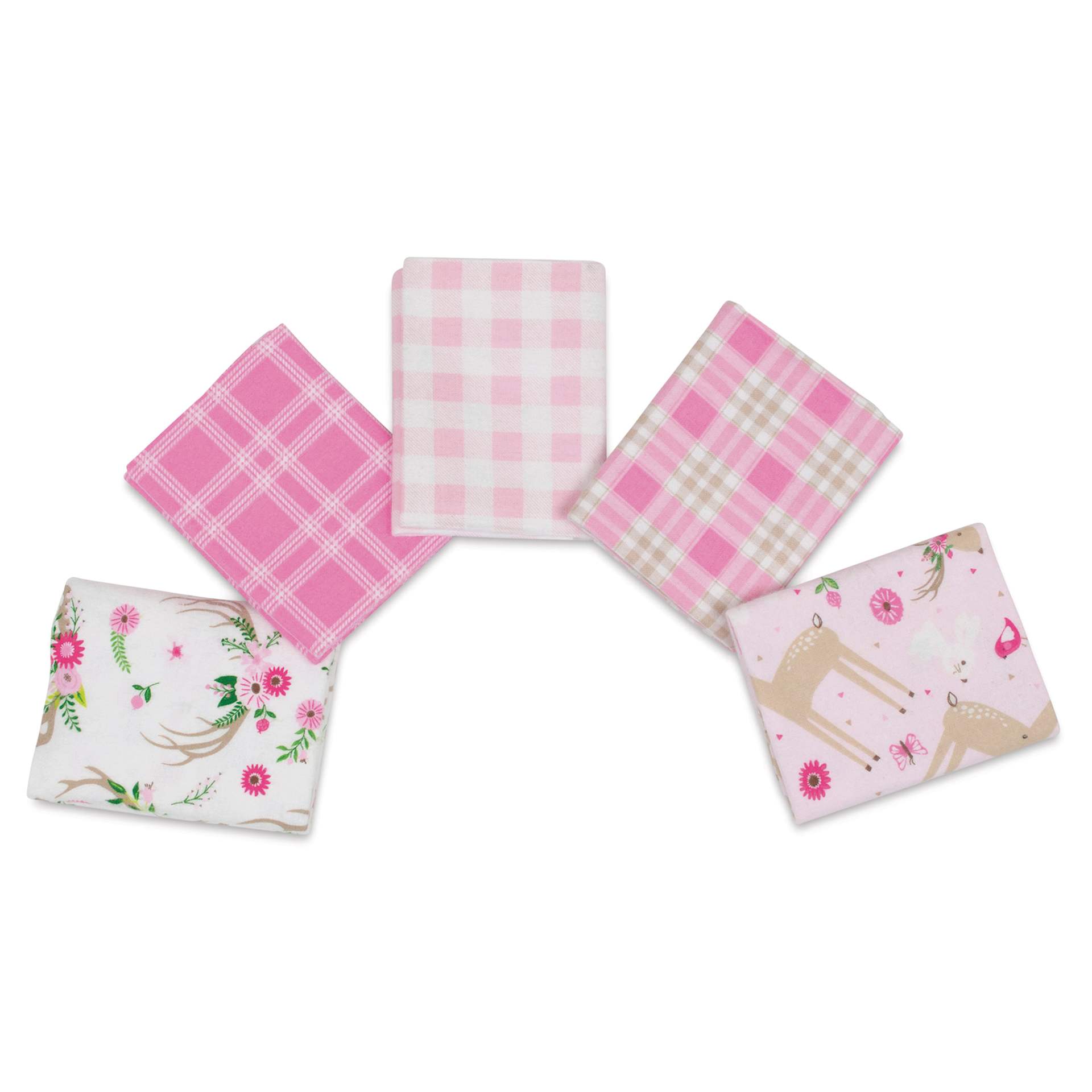 Little Feet Boutique Flannel Fat Quarter Bundle - Pkg of 5, Wild and Free all patterns
