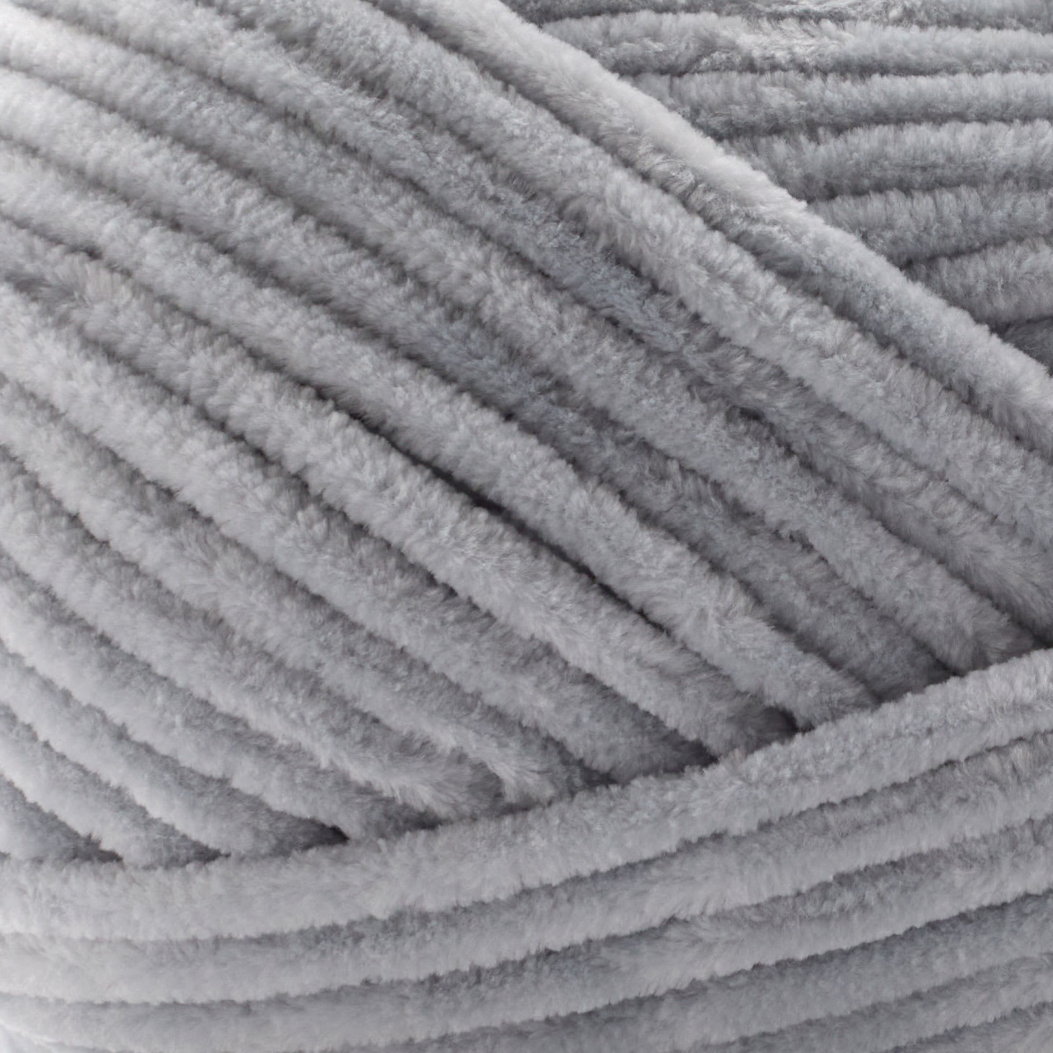 Premier Yarn Parfait Plush Yarn - Pale Gray, 7 oz close up to show texture